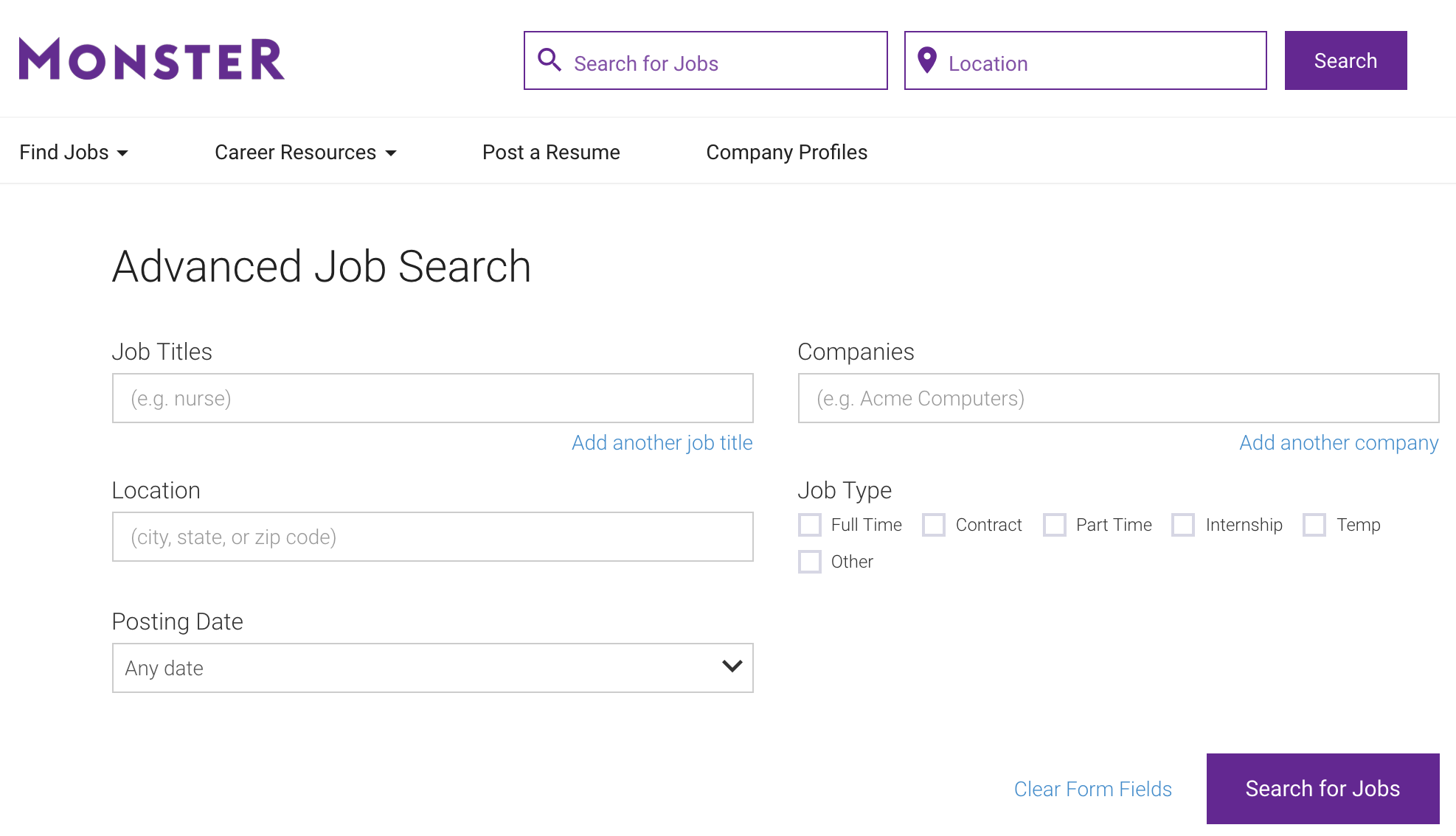 Filling out a form: filtering search results before scraping – ParseHub ...